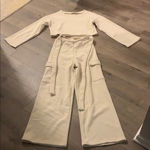 Choosy Tan Two Piece Jumpsuit